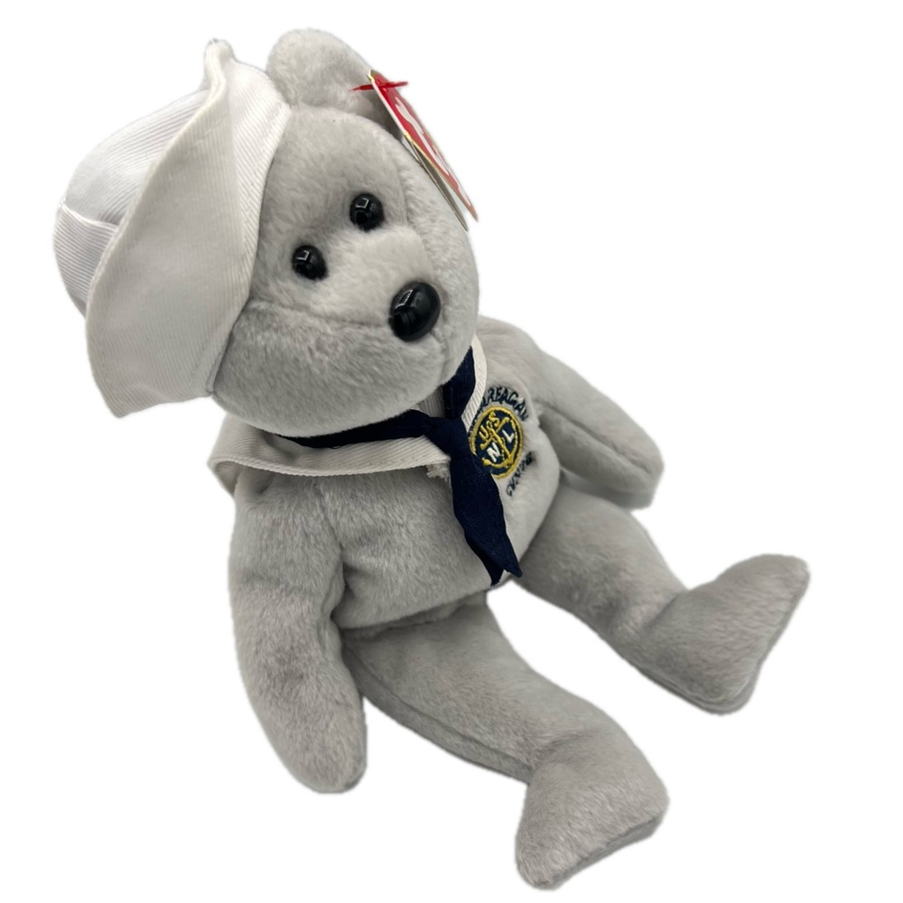 Ty Beanie Babies Collection Ronnie USS Ronald Reagan Bear Beanie Baby Plush - Picture 12 of 16